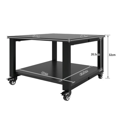PUNCIA 2 Tiers Movable Laser Printer Copier Stand Cart for Home Office