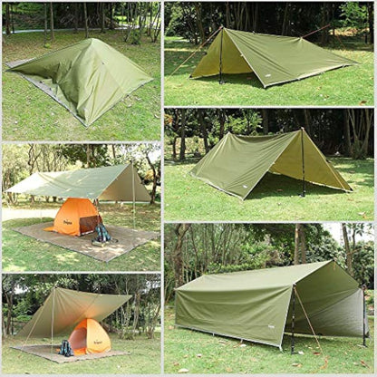 Unigear Tarp Rain Fly Tarp Waterproof Tent Cover Hiking Shelter Foldable Lightweight Waterproof for Camping and Protection Against Rain, Snow and Sun