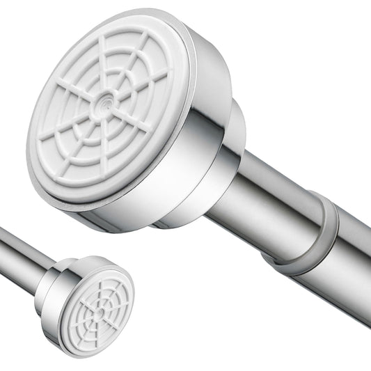 Stainless Steel Extendable Shower Curtain Pole 105-175cm Tension Rods for Curtains Telescopic Curtain Poles No Drilling Adjustable Shower Curtain Rail