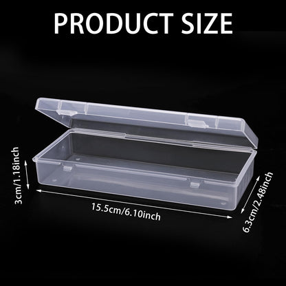 COMNICO Storage Containers, Small Plastic Mini Clear Bead Rectangle Boxes