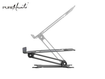 PureMounts Laptop Stand, Height-Adjustable, Foldable & Ergonomic Notebook Holder for Home Office
