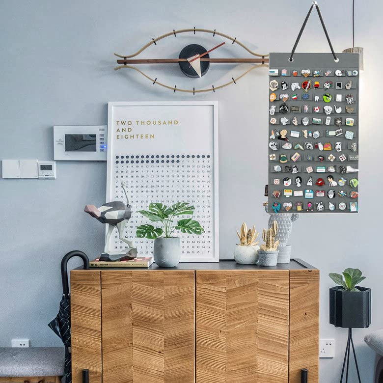 PACMAXI Hanging Brooch Pin Organizer, Display Pins Storage Case, Brooch Collection Storage Holder, Holds Up to 96 Pins.(Not Include Any Accessories)