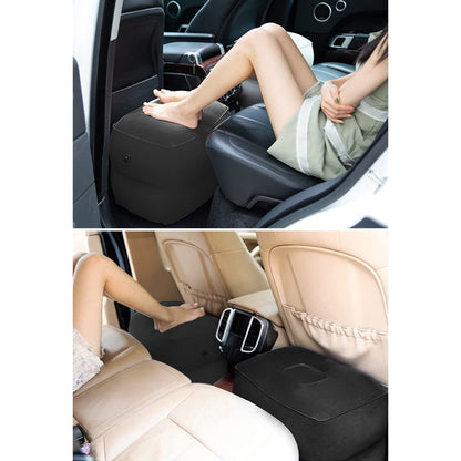 AIRGOODS Inflatable Foot Rest Airplane Travel Pillow, Portable Blow Up Leg Rest for Long Flights, Footrest for Plane, Car, Train, Office & Home
