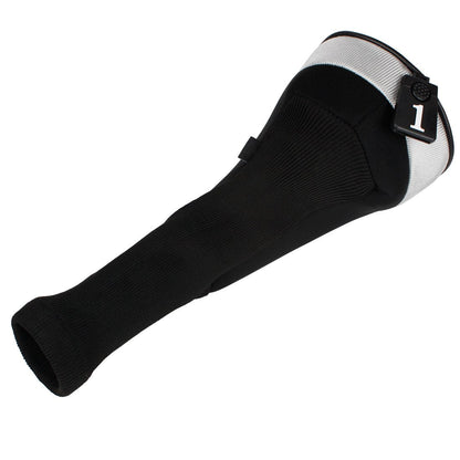 Andux 4pcs/Set Golf Wood Club Head Covers 460cc Driver with Long Neck Black