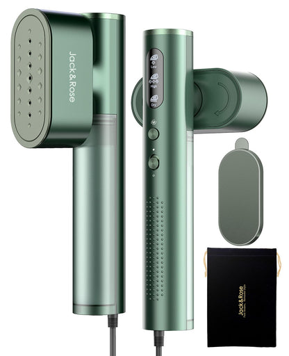 Jack  Rose Clothes Steamer,100-240V Dual Voltage Travel Steamer Clothing, 15s Fast Heat Up,Portable Handheld Steamer for Clothes,2 in 1 Garment