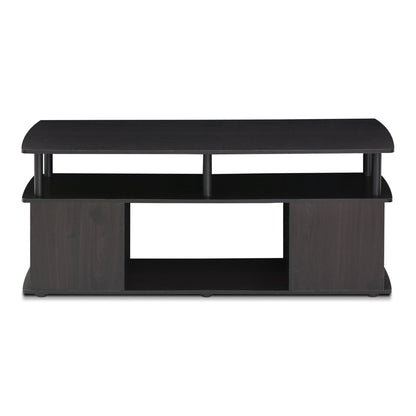 Furinno JAYA TV Stand, Entertainment Center, TV Console for TV up to 50 Inch with Open Storage Compartment, for Living Room, Bedroom, Black