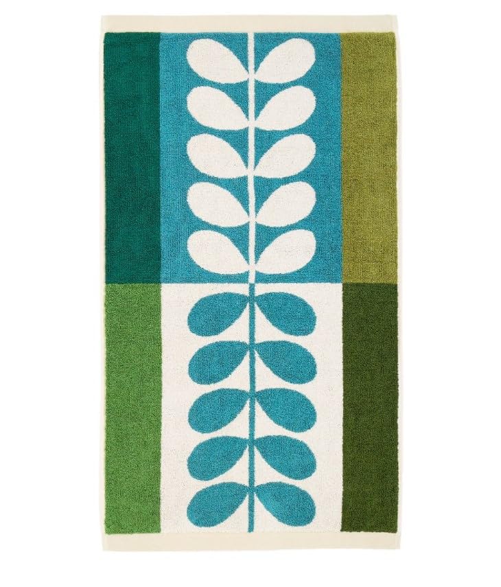 Orla Kiely Bathroom Towel Stem Check Willow - Bath Towel 125 x 70cm
