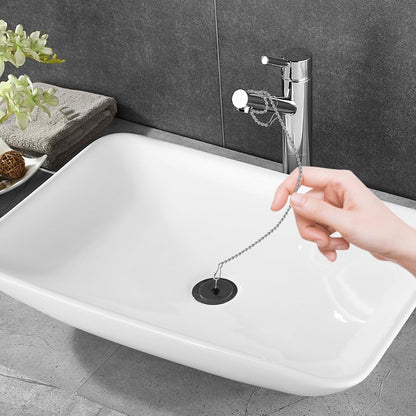 Yeenano Sink Plug,2 Pcs Kitchen Sink Plug Universal Rubber Drain Stopper with Stainless Steel Chain Sink Plug Replacement For Bathtub Sink Bathroom