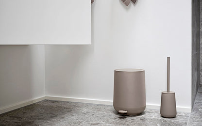 Zone Denmark Nova Pedal Bin, Cosmetic Bathroom Bin, Small Waste Bin for Bathroom, 3 Litre, Ø 20.5 cm, Height 23.5 cm, Taupe