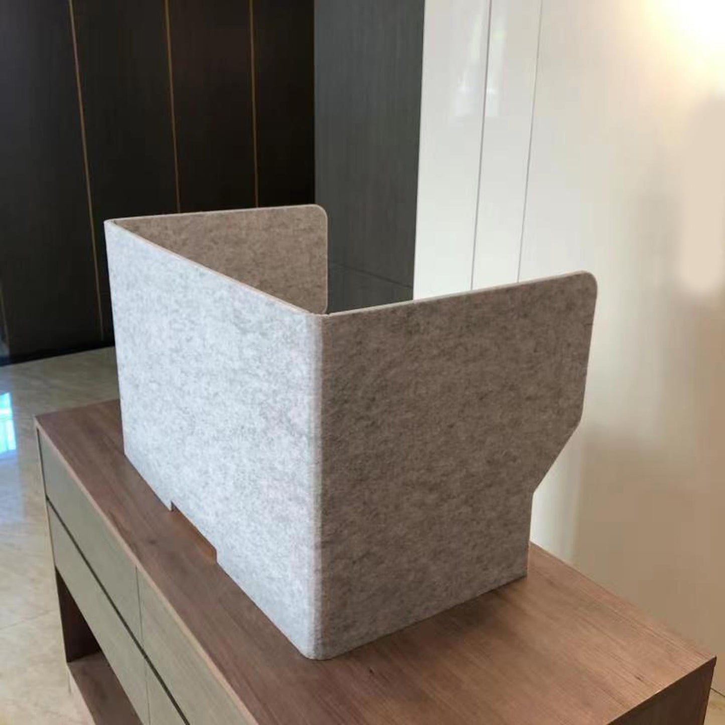 60cm Gray Felt Desk Privacy Divider Panel - 60cm Foldable Classroom Desk Partition Shields -Desktop Separator Panel