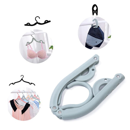 12pcs Folding Clothes Hangers, LOMYLM Travel Hangers Foldable