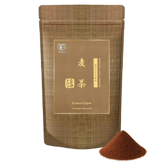 YEDOENSIS Mugicha Powder - Authentic Japanese Barley Tea Powder, Vegan, Caffeine-Free (100g)