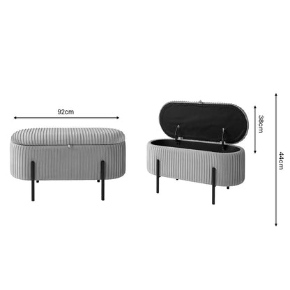 GFW Cairo Storage Ottoman Small Grey