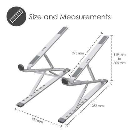 Desire2 Foldable X Plus, Height-Adjustable Notebook and Computer Stand, Aluminium Alloy Stand, Stylish Home Office Accessory, Tablet and Laptop Holder