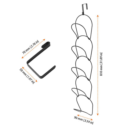 UNGFEI 10 Pack Hat Rack Hanger - Wall & Door Hats Holder with Hanging Hooks, for Baseball Caps, Scarves, Towels torage Solution