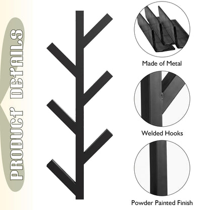 Funvalley Surperfect 2Pack Coat Rack Wall Mounted, Entryway Hall Tree Shaped Coat Rack for Wall