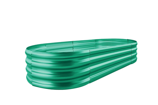 Land Guard Galvanized Raised Garden Bed Kit, Galvanized Planter Raised Garden Boxes Outdoor, Oval Large Metal Raised Garden Beds for Vegetables 4 x 2