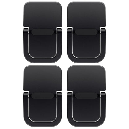 ZEACCT 4-Pack Portable Keyboard Riser, Self-Adhesive Mini Laptop Stand, Foldable & Invisible Adjustable Support for Desk or Laptop (Black)