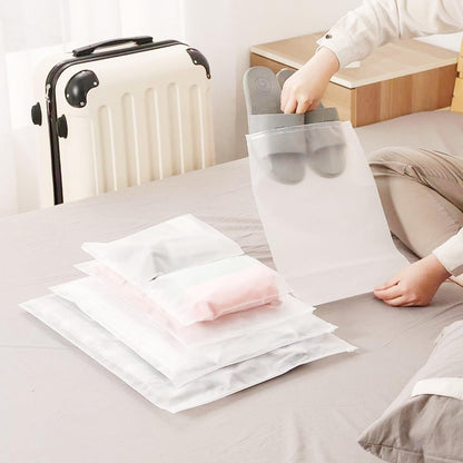 Reusable Zip Lock Bags, 30pcs 40x30cm Plastic Travel Storage Bags Organiser No Holes Hospital Bag Organiser Pouches Frosted Waterproof ziplock bags