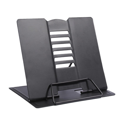 Book Stand, Multifunctional Metal Book Holder for Reading (Black)