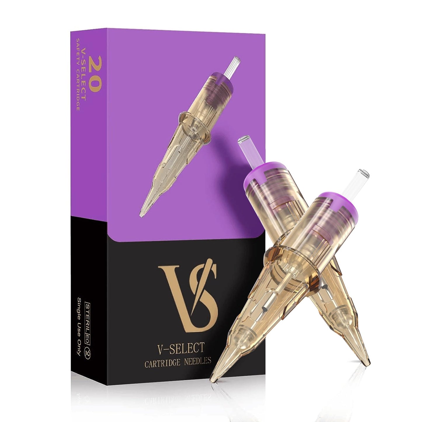 EZ Tattoo Cartridge Needles - 20Pcs #10 (1RL) Permanent Makeup SMP Bugpin Round Liner 0.30MM Microblading Hair Scalp for Tattoo Pen Rotary Machine