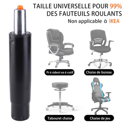 Glomora Gas Lift,Steel Replacement Gas Spring Rod Chair Part 360° Rotating Explosion Proof Chair Gas Lift Cylinder for Living Room Office (Black)