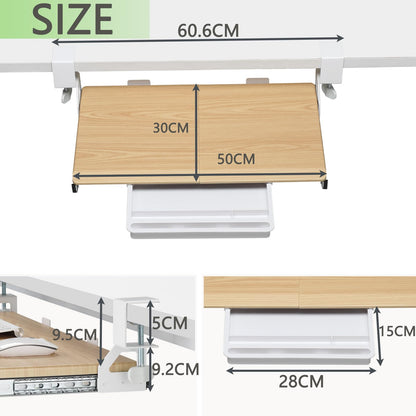 ETHU Small Under Desk Keyboard Tray 500x300mm