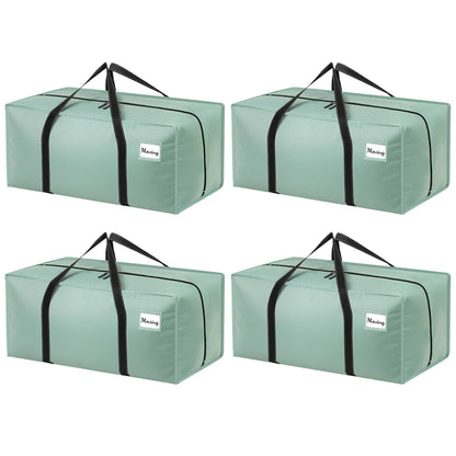 Dntorx 4 Pack 90L Moving Bags, Waterproof Storage Totes, Green