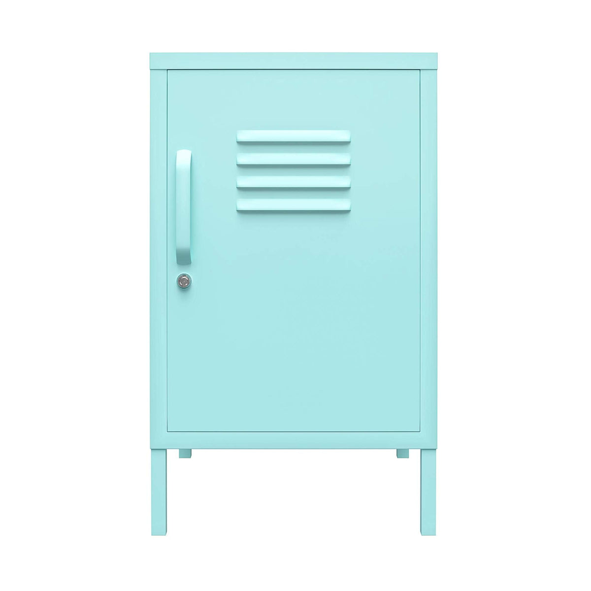 DHP Furniture Cache Metal Locker End Table Mint