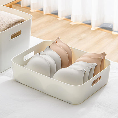Cetomo 8L*6 Storage Basket, Plastic Open Storage Box, Containers for Shelves, Organizers with Handles for Office, Countertops, Cabinets, PP, BPA Free