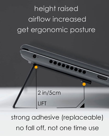 Aulumu G07 Pop Up Leg Stands Laptop [Travel Collapsible] Super Portable Laptop Stand, Ergonomic Laptop Riser Lift for Desk for MacBook, All Laptops
