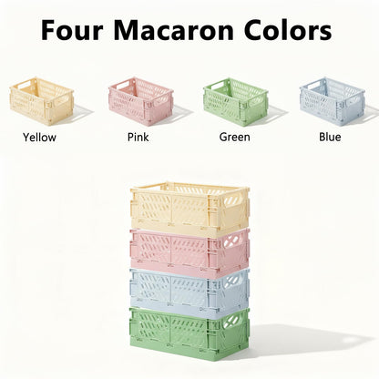 Wonninek 8Pcs Collapsible Storage Crates, 2 Sizes Storage Baskets