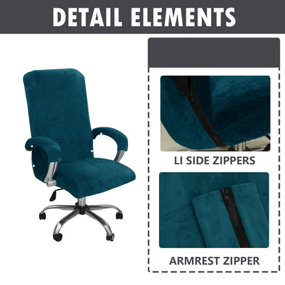 Bestenrose Velvet Office Chair Cover Stretch Computer Desk Armchair Covers