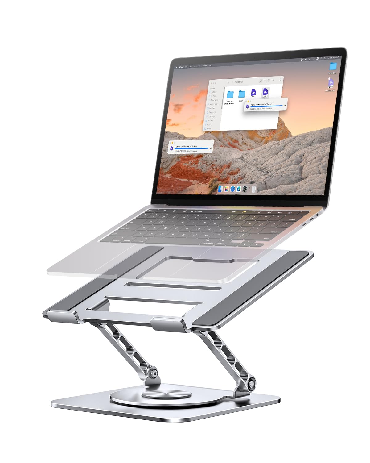 MCHOSE Laptop Stand for Desk, Adjustable Laptop Stand with 360° Swivel