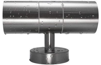 Modern Stainless Steel Up Down Double Wall Spot Light IP65 Outdoor Use GU10 (Pack of 4)