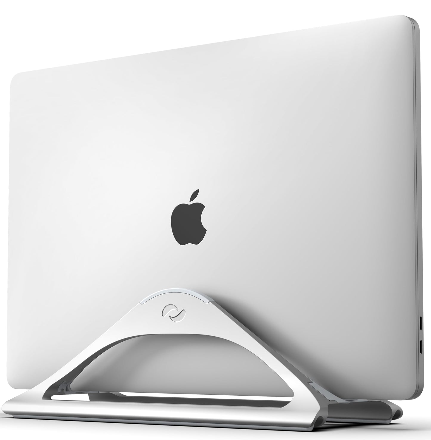 HumanCentric Vertical Laptop Stand for Desks in Silver Color, Adjustable
