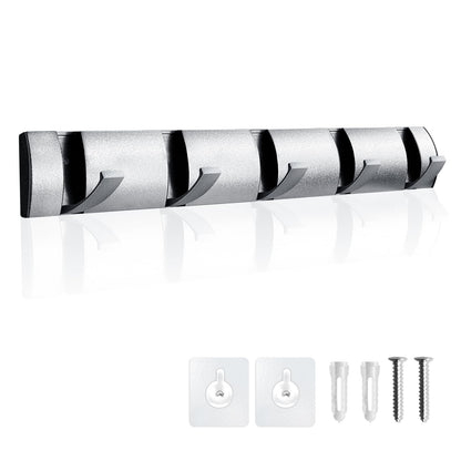 SKENGWEL Wall Mounted Floating Coat Racks, Heavy Duty Wall Hooks Retractable Hooks for Living Room Door Entryway for Hanging Coats, Hats, Scarves