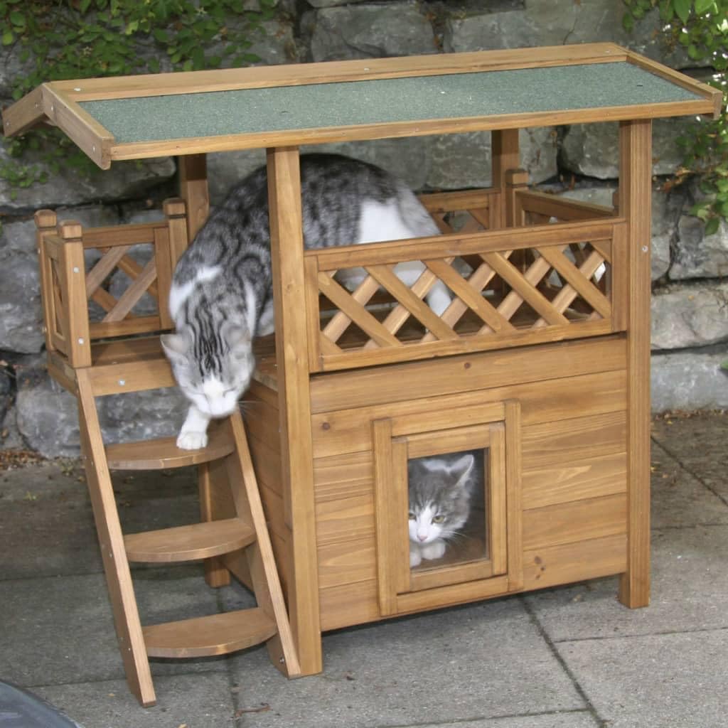 Kerbl Cat House Lodge, 77 x 50 x 73 cm, Brown