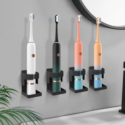 Minicoco 4Pcs Electric Toothbrush Holder Wall Mounted, No Drilling Toothbrush Stand Organizer