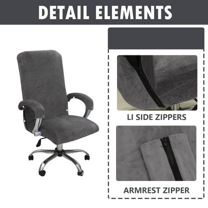 Bestenrose Velvet Office Chair Cover Stretch Computer Desk Armchair Covers