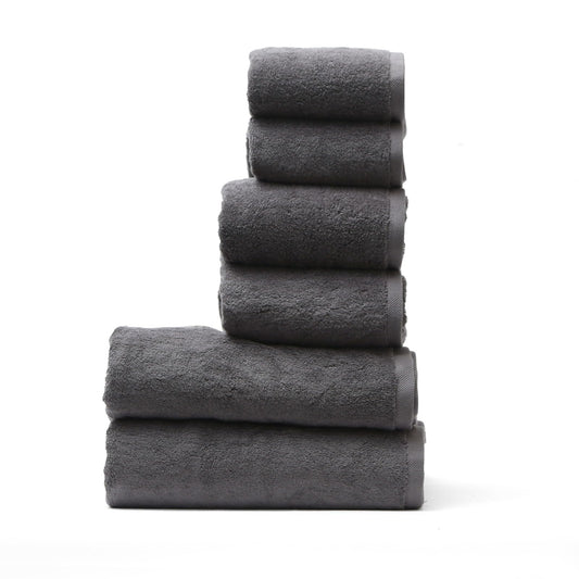 D.Sirez Towels Set 6 Pcs SUPREME LUXURY Towel Set 100% Pure Soft Cotton. 2 X Bath, 2 X Face & 2 X Hand Towels. Highly Absorbent 650 GSM Premium