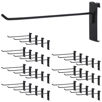 IGNPION 35Pcs Grid Panel Hooks, 20cm Retail Wall Grid Display Hooks for Display Stand Rack, Wire Grid Accessories Hangers for Shop, Garages, Workshop