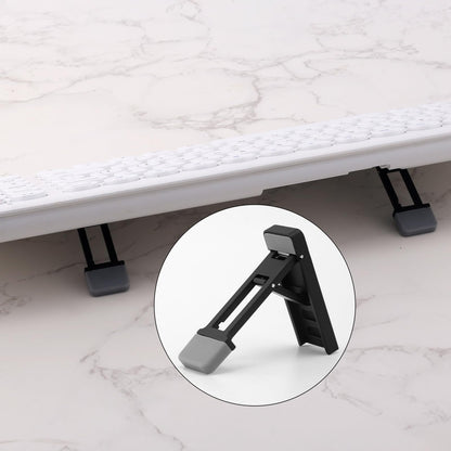 Gosknor 2pcs Foldable Keyboard Riser Stand for Desk, Adjustable Tilt & Portable Mini Laptop Feet Ergonomic Computer Keyboard Lift with Anti-Slip Pads