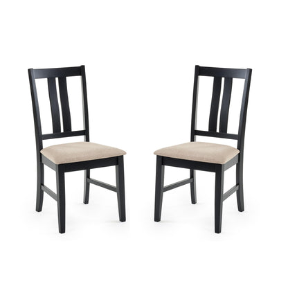 Julian Bowen Hilton Dining Chairs, Set of 2, Black - H96 x W49 x D53cm