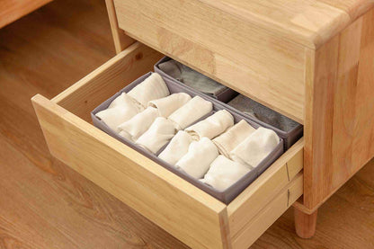 IHOMAGIC Closet Storage Boxes Foldable 2 Pack Small 210D Fabric Foldable Storage Cubes Bin For Adult Baskets Organizer Box Containers Included