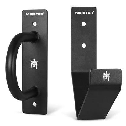Meister XSteel Battle Rope Wall Mount Kit w/Anchor & Storage Hook - Matte Black