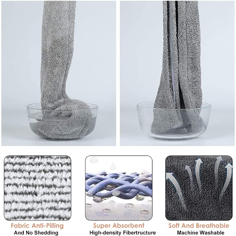 Heacoz Microfibre Hair Towel Wrap, Super Absorbent Hair Drying Towel (2pcs)