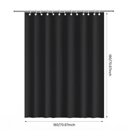 AKHTART Shower Curtain 100% Polyester, Extra Long Shower Curtain with 12 Hooks, Washable and Easy to Dry, Anti-Bacterial Mildew Resistant