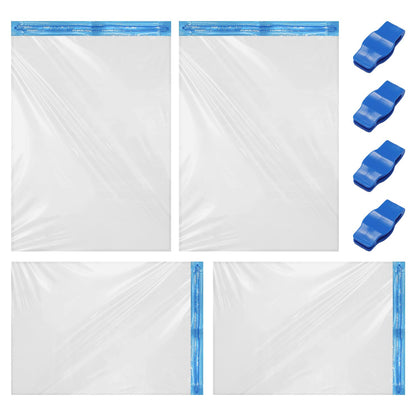 QIHUAN 4 Pieces Vacuum Compression Bag, Clothing Storage Bag, Travel Supplies, Clothing Storage Supplies, Sea Compression Bag.