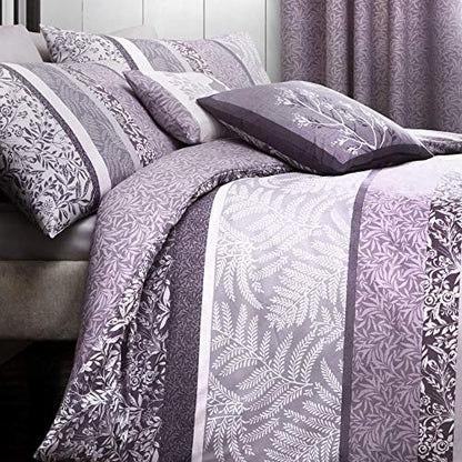 Dreams & Drapes, Hanworth, Easy Care Duvet Cover Set, Super King, Heather, Purple